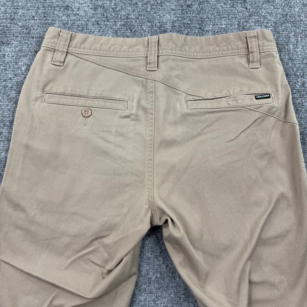 Volcom Mens Chino Pants Tan Straight Fit 30W 30L Casual Workwear - Picture 8 of 12